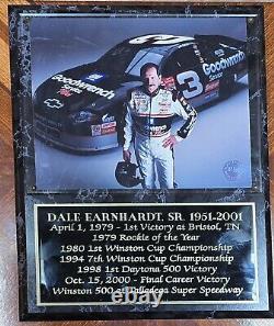 15 Nascar Driver DALE EARNHARDT SR. 1951 2001 Commemorative Plaque Photo
