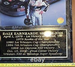 15 Nascar Driver DALE EARNHARDT SR. 1951 2001 Commemorative Plaque Photo