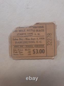 1950 Nascar Ticket Very Rare