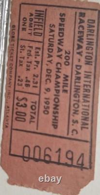 1950 Nascar Ticket Very Rare