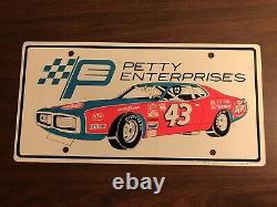1972 Vintage Richard Petty NASCAR Racing Booster Metal License Plate