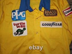 1980's Pro Racing Game Used Pit Crew Shirt Bell Racestar M Kraco PPG INDY NASCAR