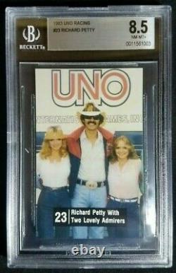 1983 Uno Racing #23 Richard Petty Card BGS 8.5 NM-MT+ Nascar HOF Rare