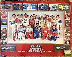 1987 NASCAR The Winston Racing Poster Charlotte Motor Speedway Vintage Original