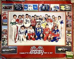 1987 NASCAR The Winston Racing Poster Charlotte Motor Speedway Vintage Original