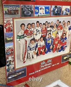 1987 NASCAR The Winston Racing Poster Charlotte Motor Speedway Vintage Original