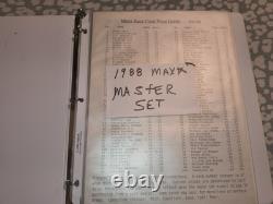1988 Maxx racing myrtle beach Master Set In Rare 88 Binder + Fac Box high end