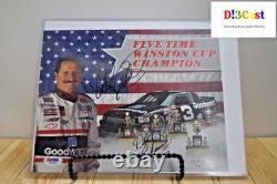 1992 Dale Earnhardt Winston Cup Champion Hero Card Signed 2x with PSA Certificate