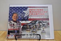1992 Dale Earnhardt Winston Cup Champion Hero Card Signed 2x with PSA Certificate