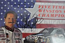 1992 Dale Earnhardt Winston Cup Champion Hero Card Signed 2x with PSA Certificate