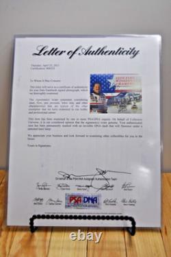 1992 Dale Earnhardt Winston Cup Champion Hero Card Signed 2x with PSA Certificate