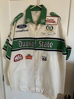 1992 NASCAR Winston Cup Pit Crew Shirt- Ernie Elliott- Brett Bodine Quaker State