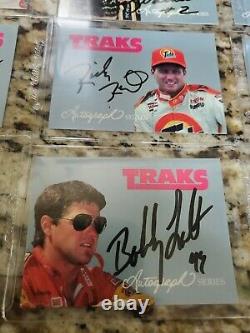 1992 Traks Autographed Dale Earnhardt Sr (9) Card Complete Set With Cover Card