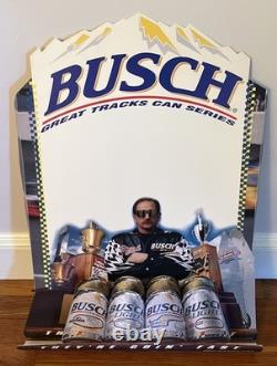 1996 Busch Beer Dale Earnhardt Great Tracks Can Series Sign Display 3-D Man Cave