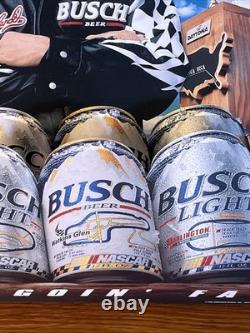 1996 Busch Beer Dale Earnhardt Great Tracks Can Series Sign Display 3-D Man Cave