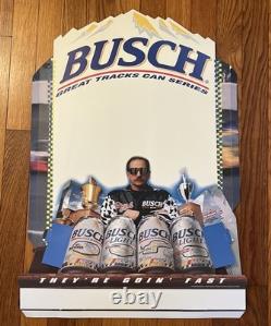 1996 Busch Beer Dale Earnhardt Great Tracks Can Series Sign Display 3-D Man Cave