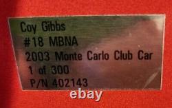 2003 Autograph 1 of 300 Coy Gibbs 1/24 #18 MBNA Nascar CAR and Card
