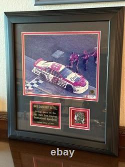 2004 Dale Earnhardt Jr Framed Photo with Piece of Race Used Track Ltd 2008 17x15