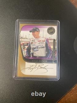 2004 Press Pass Kyle Busch Gold On Card Rookie Auto Hand Numbered 16/50