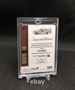 2010 Press Pass Kyle Busch COMPLETE SPELLBOUND PATCH SET /299 IN 5 CARD FRAME