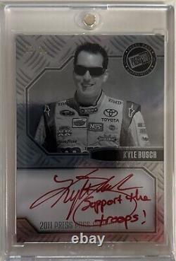 2011 KYLE BUSCH PRESS PASS SIGNINGS INSCRIPTION AUTOGRAPH 03/10 Support Troops