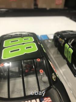 2012 Dale Jr #88 Set Of 3 Diet Dew Dark Knight Autographed 1/24's