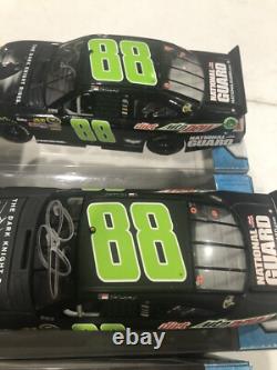 2012 Dale Jr #88 Set Of 3 Diet Dew Dark Knight Autographed 1/24's