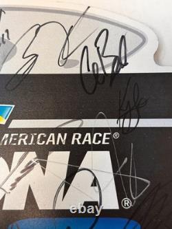 2016 Daytona 500 Multi-Signed Wooden Sign NASCAR Auto Dale Earnhardt Jr. & More