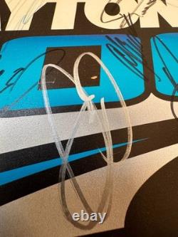 2016 Daytona 500 Multi-Signed Wooden Sign NASCAR Auto Dale Earnhardt Jr. & More