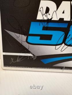 2016 Daytona 500 Multi-Signed Wooden Sign NASCAR Auto Dale Earnhardt Jr. & More