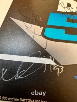 2016 Daytona 500 Multi-Signed Wooden Sign NASCAR Auto Dale Earnhardt Jr. & More