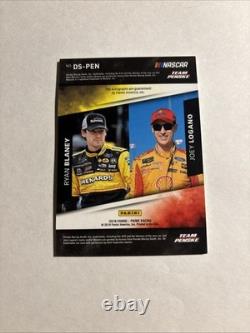 2018 Panini Prime Racing Dual Signatures Joey Logano, Ryan Blaney Holo Gold /25