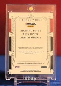 2023 Panini National Treasures PETTY, JONES, ALMIROLA Three Wide Autograph 4/10