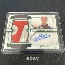 2023 Panini National Treasures Racing Firesuit Treasures Jesse Love 4/5 Nasty Pa