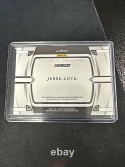 2023 Panini National Treasures Racing Firesuit Treasures Jesse Love 4/5 Nasty Pa