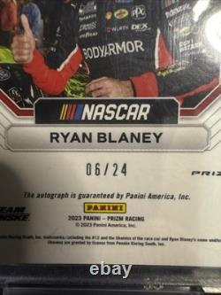 2023 Panini Prizm Scripts Ryan Blaney #S-RBN Rainbow Prizm /24 (AU)