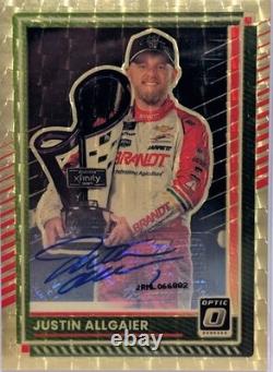 2025 Donruss Racing #5 Justin Allgaier Optic Gold Vinyl Auto 1 of 1