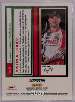 2025 Donruss Racing #5 Justin Allgaier Optic Gold Vinyl Auto 1 of 1