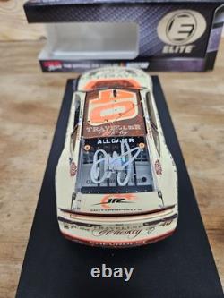 2025 Justin Allgaier Duel Autographed Dale Jr Traveller Whiskey Raced Version