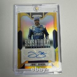 2025 Panini NASCAR Prizm 10/10 Jimmie Johnson Sensational Signatures GOLD AUTO