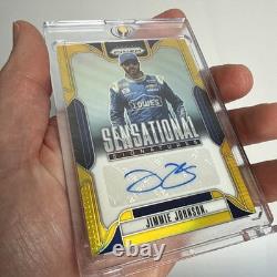 2025 Panini NASCAR Prizm 10/10 Jimmie Johnson Sensational Signatures GOLD AUTO