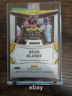 2025 Panini Select NASCAR Racing Ryan Blaney Black Auto 1/1 #S-RBY