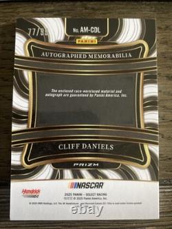 2025 Select Racing Cliff Daniels Autographed Memorabilia /99 #AM-CDL Crew Chief