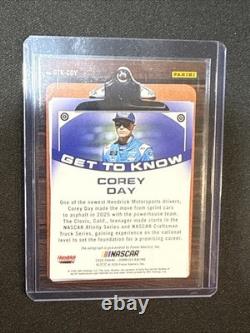 2026 Donruss NASCAR Corey Day Get To Know On-Card Auto Autograph GTK-CDY SSP