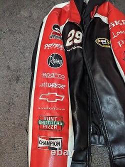 #29 Kevin Harvick Nascar Racing Leather Jacket Cuper Series Size XXL