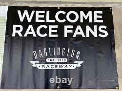 4 Large Nascar Banners Vintage Winston Cup, Darlington, Coca Cola 600 Race Used