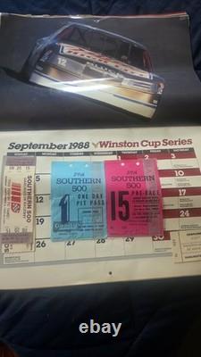 6 Classic Nascar Winston Cup Series Yearbooks And Calendar With Original Tickets