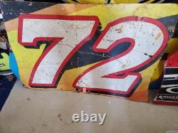 #72 Nascar CJM Racing Race Used Door Panel Sheetmetal MORGAN SHEPHERD Vintage