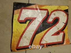 #72 Nascar CJM Racing Race Used Door Panel Sheetmetal MORGAN SHEPHERD Vintage