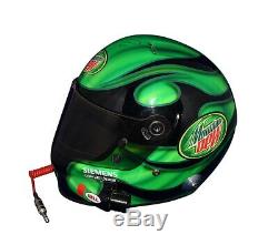AUTOGRAPHED 2005 Kasey Kahne #9 Mountain Dew Race-Used NASCAR Helmet with Mic HANS
